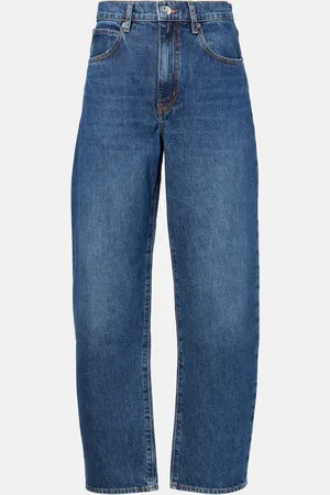 Frame Low Slung mid-rise barrel-leg jeans