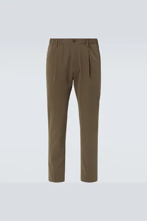 HERNO Seersucker straight pants