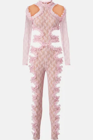 Self-Portrait X Christopher Kane cutout lace catsuit