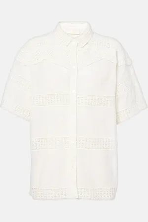 ULLA JOHNSON Amal paneled cotton crochet shirt