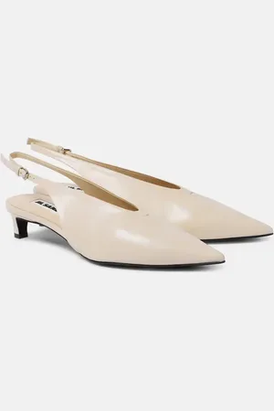 Jil Sander Leather slingback pumps