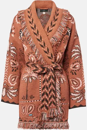 Alanui Wild Wonder Foulard wool and cotton cardigan