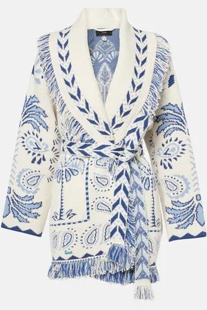 Alanui Wild Wonder Foulard wool and cotton cardigan