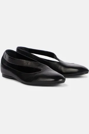 Khaite Diana cutout leather ballet flats