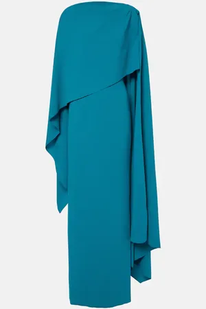 Roksanda Demetria caped crÃªpe midi dress
