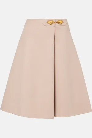 VALENTINO Wool and cashmere midi skirt