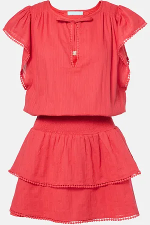 Melissa Odabash Keri tiered cotton minidress