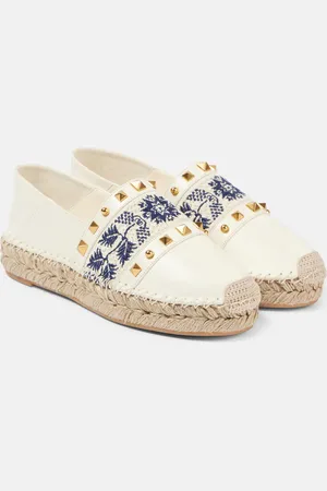 VALENTINO GARAVANI Country leather espadrilles
