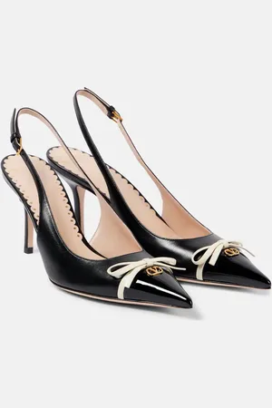 VALENTINO GARAVANI Bepointy 80 leather slingback pumps