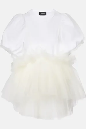 Simone Rocha Tulle and cotton jersey top