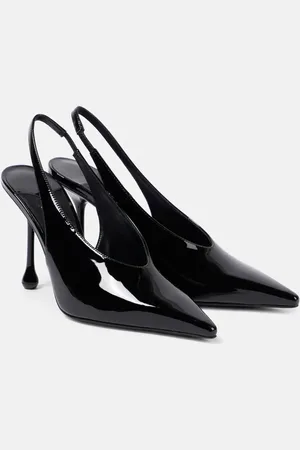 Jimmy Choo Isa 95 patent leather slingback pumps