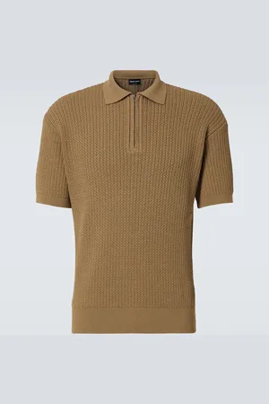 Giorgio Armani Ribbed-knit polo shirt