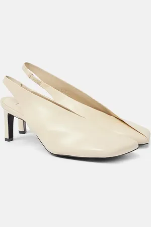 Jil Sander Leather slingback pumps