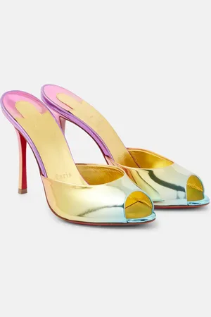 Christian Louboutin Me Dolly 100 mirrored leather mules