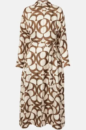 Max Mara Ileana printed silk twill shirt dress