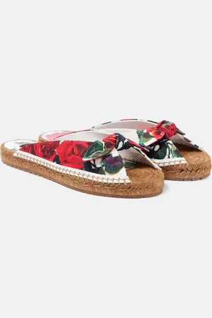 Dolce & Gabbana Floral espadrille slides