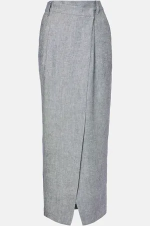 Brunello Cucinelli Hemp and linen maxi skirt