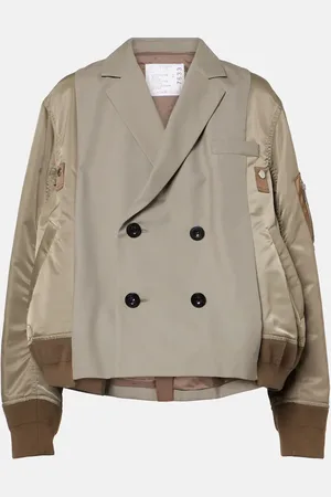 SACAI Double-breasted bomber jacket
