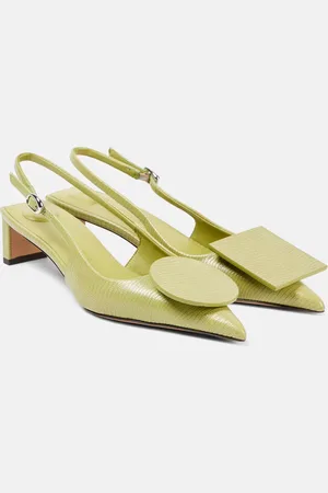 Jacquemus Duelo 40 leather slingback pumps