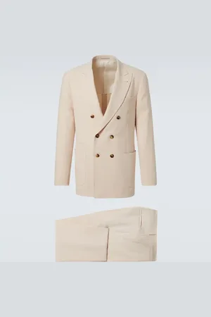 Brunello Cucinelli Double-breasted linen suit