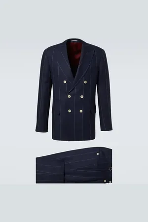 Brunello Cucinelli Pinstripe linen suit