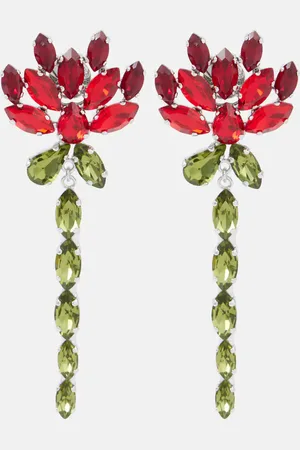 Simone Rocha Floral embellished drop earrings
