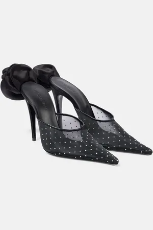 MAGDA BUTRYM Crystal-embellished mesh pumps