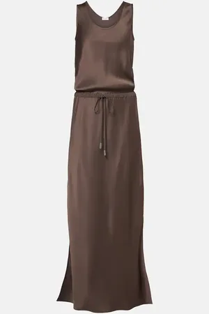 Brunello Cucinelli Satin maxi dress