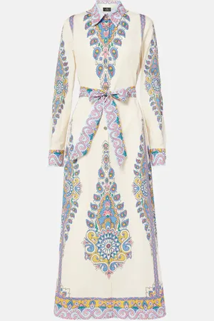 Etro Printed cotton-blend shirt dress
