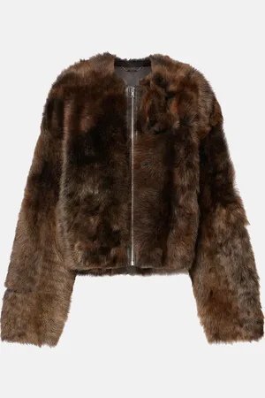 Nour Hammour Dianne cropped shearling jacket