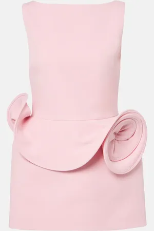 MAGDA BUTRYM Floral-appliquÃ© open-back minidress