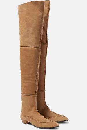 The Row Awar suede over-the-knee boots