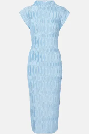 VERONICA BEARD Gramercy plissÃ© midi dress