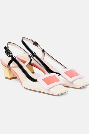 Roger Vivier Belle Vivier patent leather slingback pumps