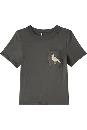 Mini Rodini Seagull printed cotton jersey T-shirt
