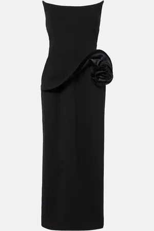 MAGDA BUTRYM Floral-appliquÃ© bustier dress