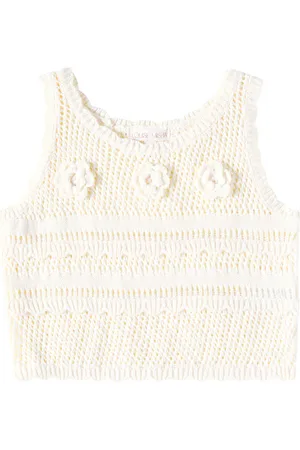 Louise Misha Raya floral-appliquÃ© cotton vest