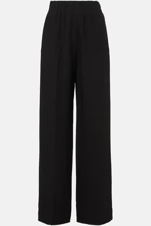 Fforme Maud high-rise silk cady wide-leg pants