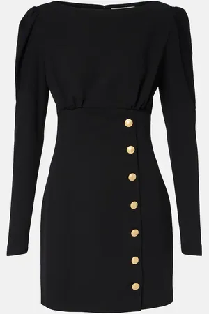 Alessandra Rich Wool-blend crÃªpe minidress
