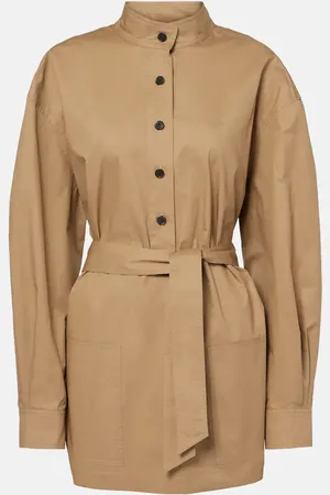 Saint Laurent Belted cotton serge tunic