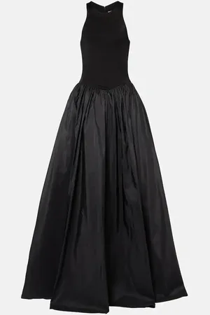 Ilkyaz Ozel Cate jersey and silk taffeta gown