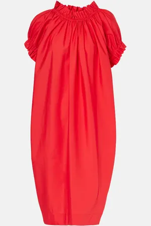 Simone Rocha Puff-sleeve ruffled cotton midi dress