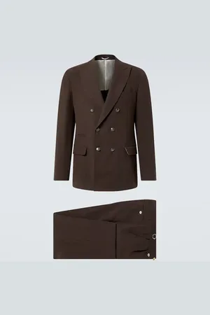 Brunello Cucinelli Double-breasted linen suit