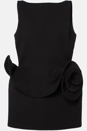 MAGDA BUTRYM Floral-appliquÃ© ruffled minidress