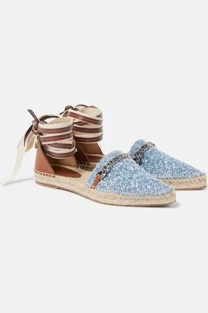 Stella McCartney Gaia denim bouclÃ© espadrilles