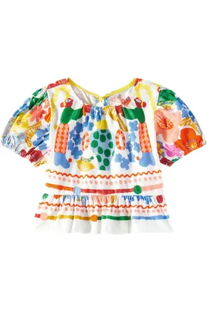 FÁBULA FÃ¡bula Recanto printed ruffled cotton top