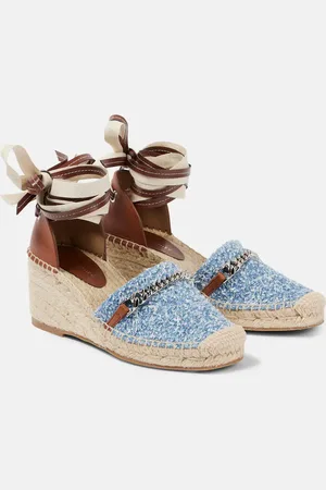 Stella McCartney Gaia denim bouclÃ© espadrilles