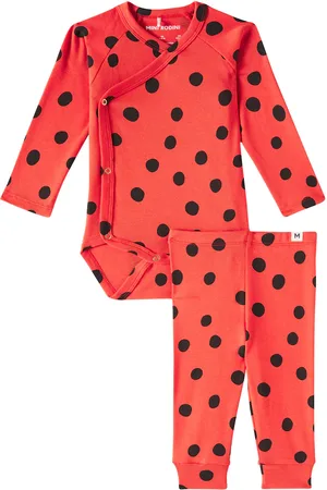 Mini Rodini Baby Dots cotton body and pants set