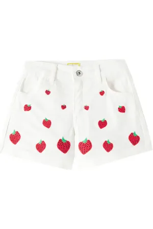 FÁBULA FÃ¡bula Embroidered cotton-blend twill shorts