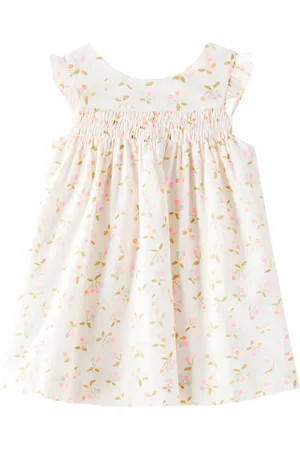 BONPOINT Baby Clothibis floral ruffled cotton dress